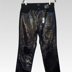 Express Black Sequin Trousers size 8L BRAND NEW